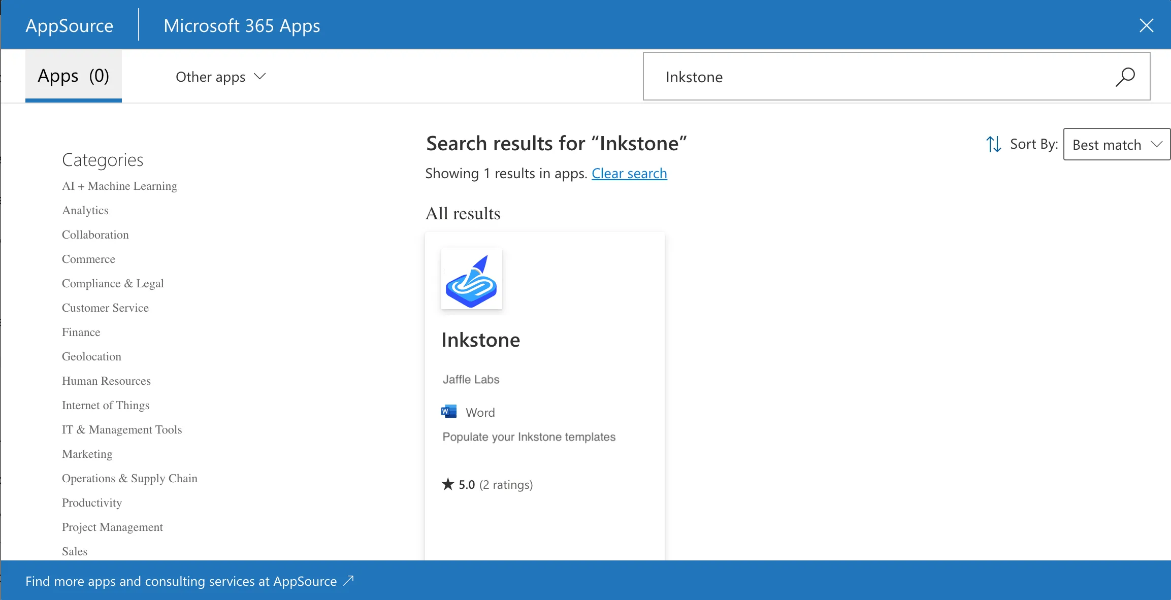 Inkstone in AppSource