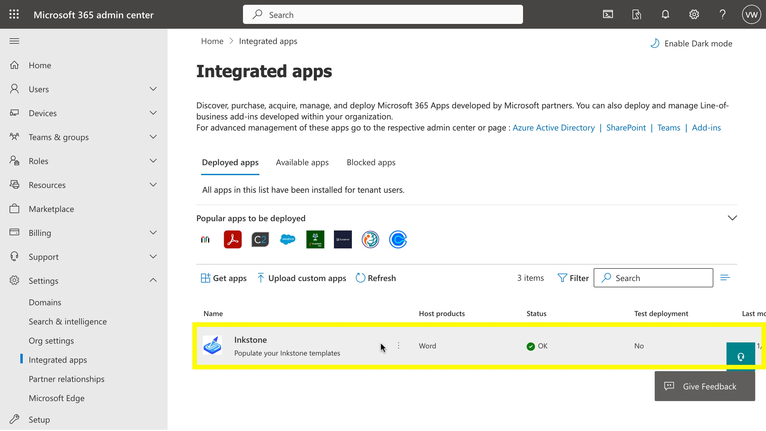 Integrated apps